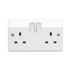 13 Amp 2 Gang DP Switched Socket (MK K2747WHI)