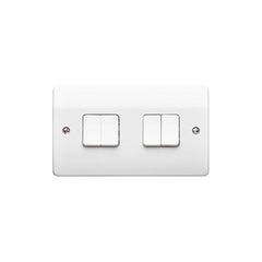 4 Gang 2 Way Plateswitch 10 Amp (MK K4874WHI )