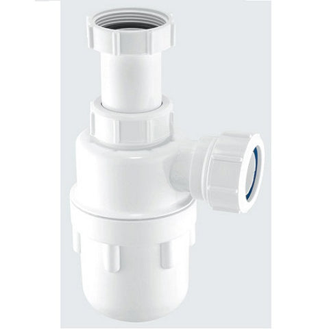 McAlpine A10A adjustable inlet bottle trap with 75mm seal 1.1/4"
