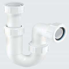 McAlpine ASA10 tubular adjustable inlet P trap with 75mm seal 1.1/4"