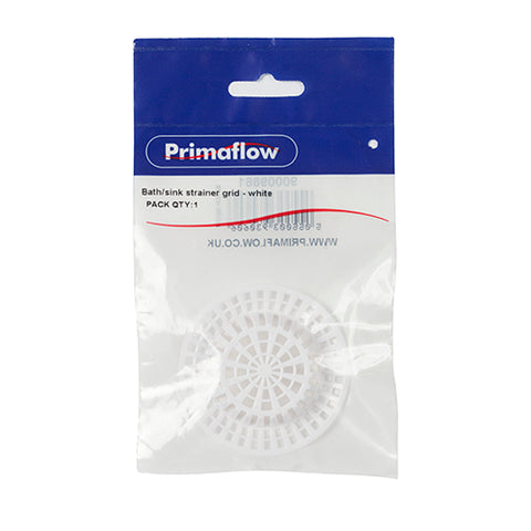 bath/sink strainer grid - white