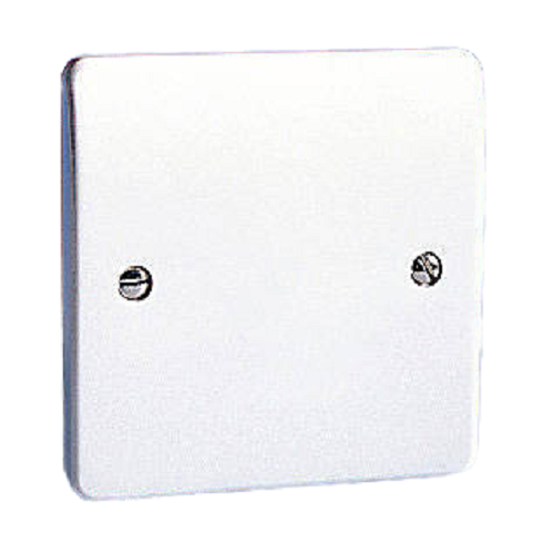 MK 1 Gang Blank Plate White