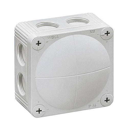 Wiska Box - IP66 85 x 85 x 51mm Grey 32 Amp
