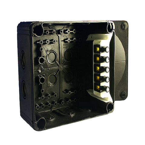Wiska Box IP66 160 x 140 x 81mm - Black 57 Amp