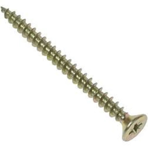 CHIPBOARDSCREW CSK RECESS YELLOW ZINC 6.0mmx120mm