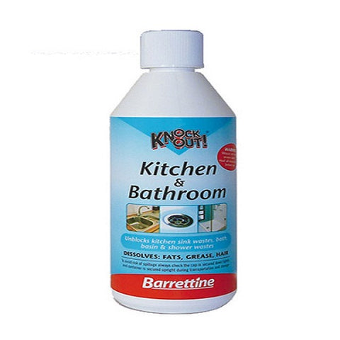 Knock Out kitchen & bathroom drain clear 500ml