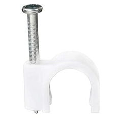 11mm Round Cable Clip White