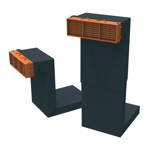 DUAL EXTENSION UNDERFLOOR VENT BLACK