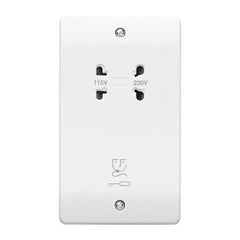 Dual Voltage Shaver Socket 115/230v - White (MK K701WHI)