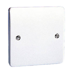 MK 1 Gang Blank Plate White