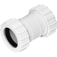 PLASTIC COMPRESSION 32MM STRAIGHT COUPLER WHITE