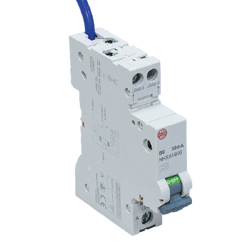 Wylex 10 Amp 30mA RCBO SP+N Type A - B Curve (compact)