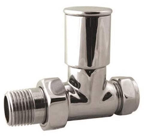 TOWEL WARMER VALVE STRAIGHT 15MM CHROME