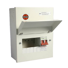Wylex 5 Way Metal Consumer Unit c/w 100A Switch