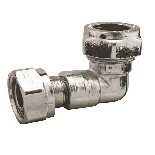 Chrome Compression 22mm Straight Coupling