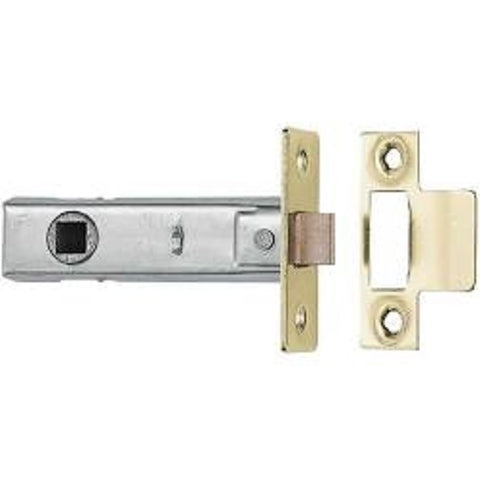 TUBULAR MORTICE LATCH E/BRASSED 2.5"