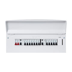 MK 21 Way Pre-Populated Twin RCD Consumer Unit With MCBs All Metal (Y7678SMET)