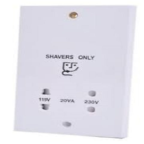 DUAL VOLTAGE SHAVER SOCKET (DOUBLE PLATE)